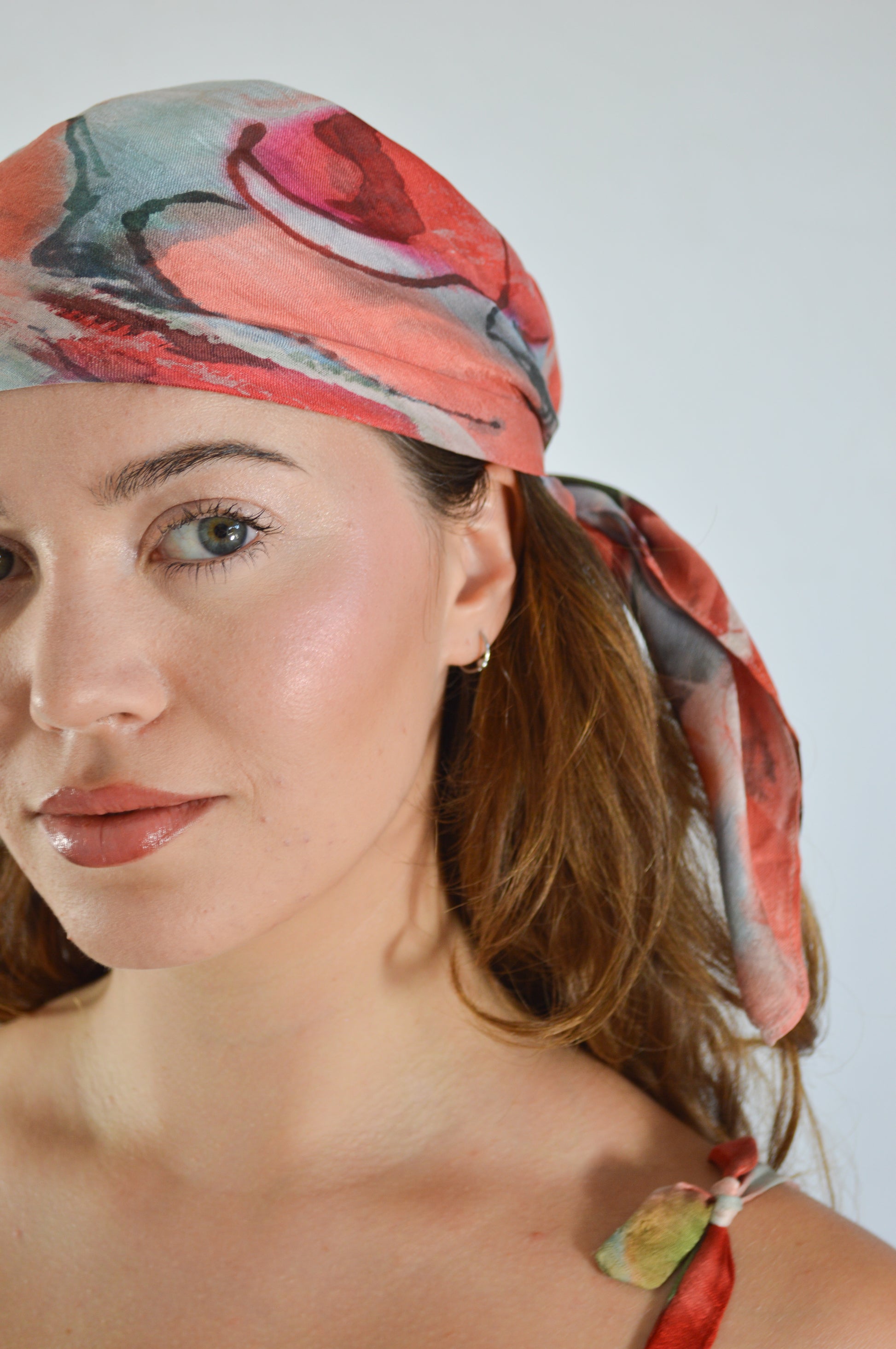 Soie- coquelicot foulard