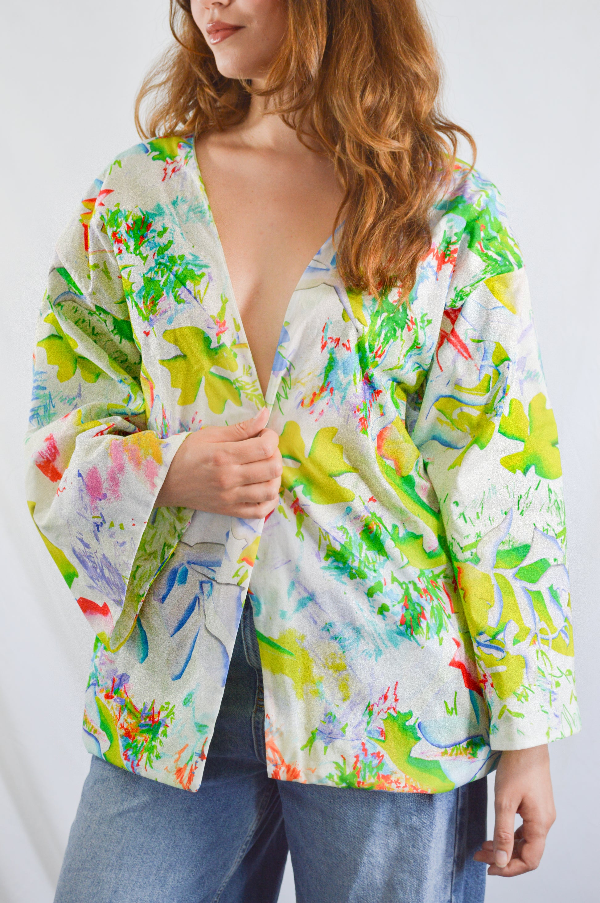 Kimono motif "artifice estival"