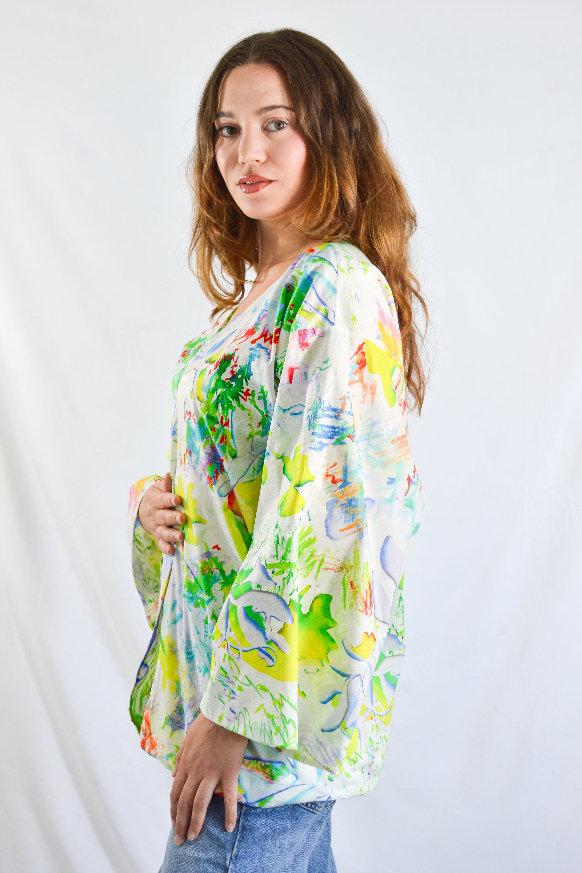 Kimono motif "artifice estival"